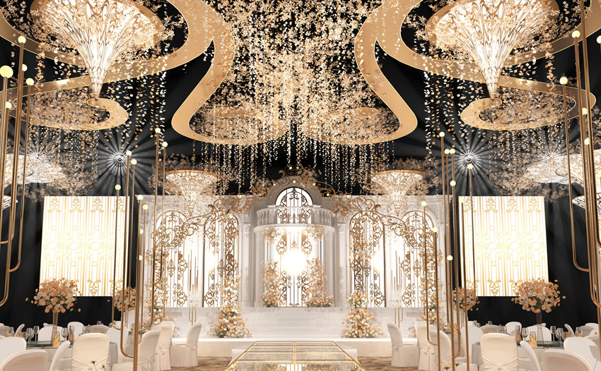 顺庆花木兰喜事汇金色大厅效果展示